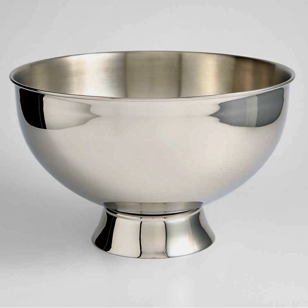 Crate&Barrel Polished Silver Serve Bowl